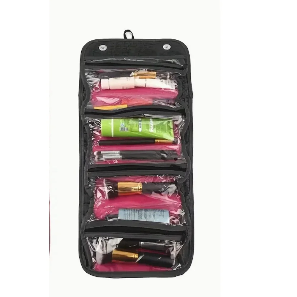 Travel Bag Hang Roll up Toiletry Cosmetics Makeup Organizer Water Resistant